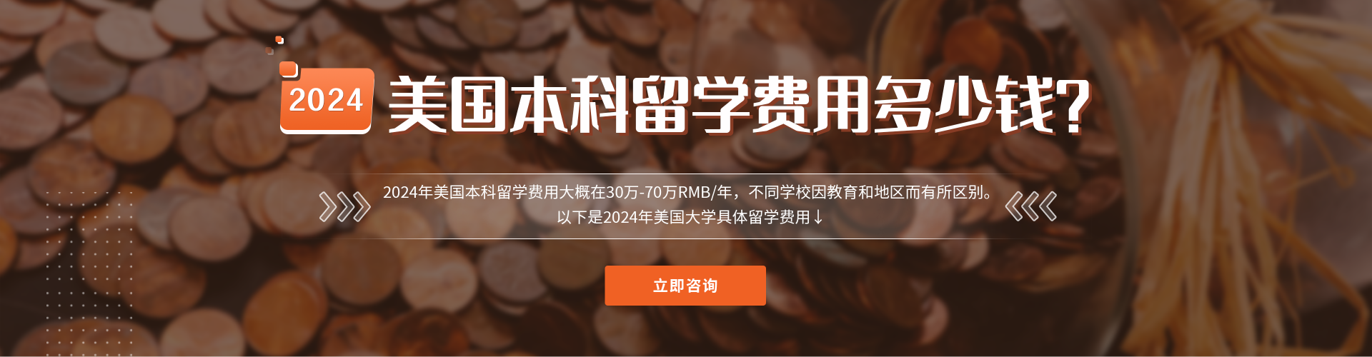 2024年美國大學本科留學學費生活費