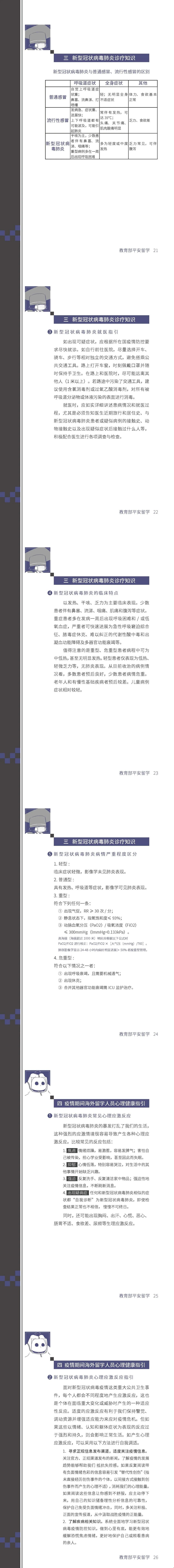 教育部發(fā)布留學生防控指南21-26