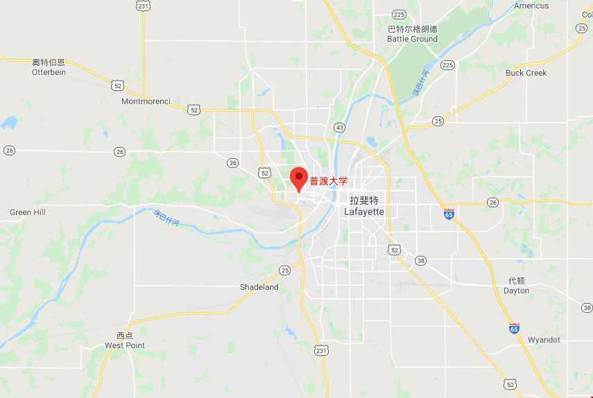 普渡大學西拉法葉分校地理位置