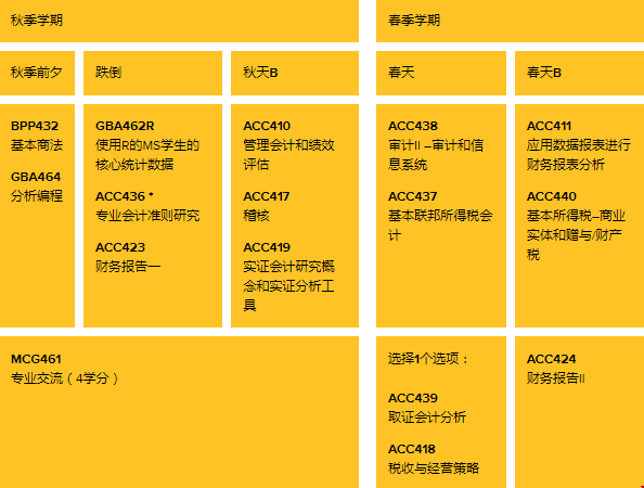 羅切斯特大學(xué)會(huì)計(jì)碩士課程中文版