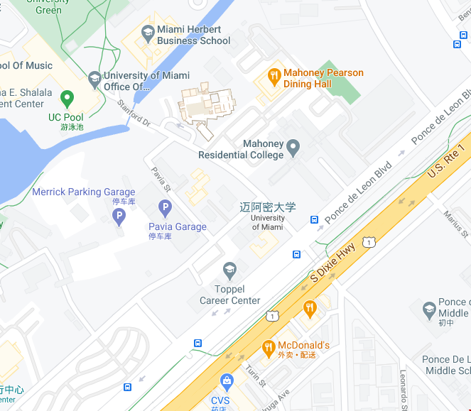美國邁阿密大學(xué)地理位置